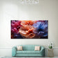 Vibrant Abstract Flower Petals Wall Art Canvas Office Home Room Framed 80x45cm