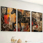 3pcs Vintage Wind Horse Animal Landscape Art Wall Art Set Canvas Framed 40x60cm - High Quality Print 100% Australian Made Wall Canvas Ready to Hang