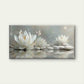 Lotus Accompanied by Butterflie Wall Art Canvas Office Home Room Framed 120x60cm