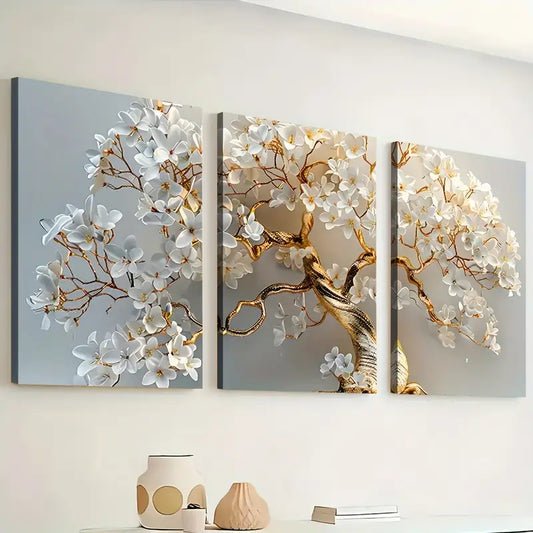 3pcs Simple Style Modern Fashion Light Luxury Trees Wall Art Set Canvas Framed 40x60cm - High Quality Print 100% Australian Made Wall Canvas Ready to Hang