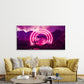 Glowing Rings in Neon Sea Wall Art Canvas Office Home Room Framed 120x60cm