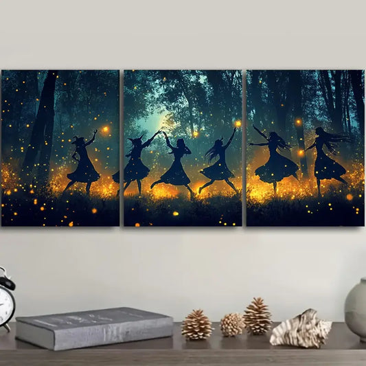 3pcs Forest Spirit Metal Print Ready to Hang Art
