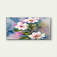Pink Watercolor Spring Flowers Watercolor Paint Background Floral Wall Art Canvas Office Home Room Framed 120x60cm