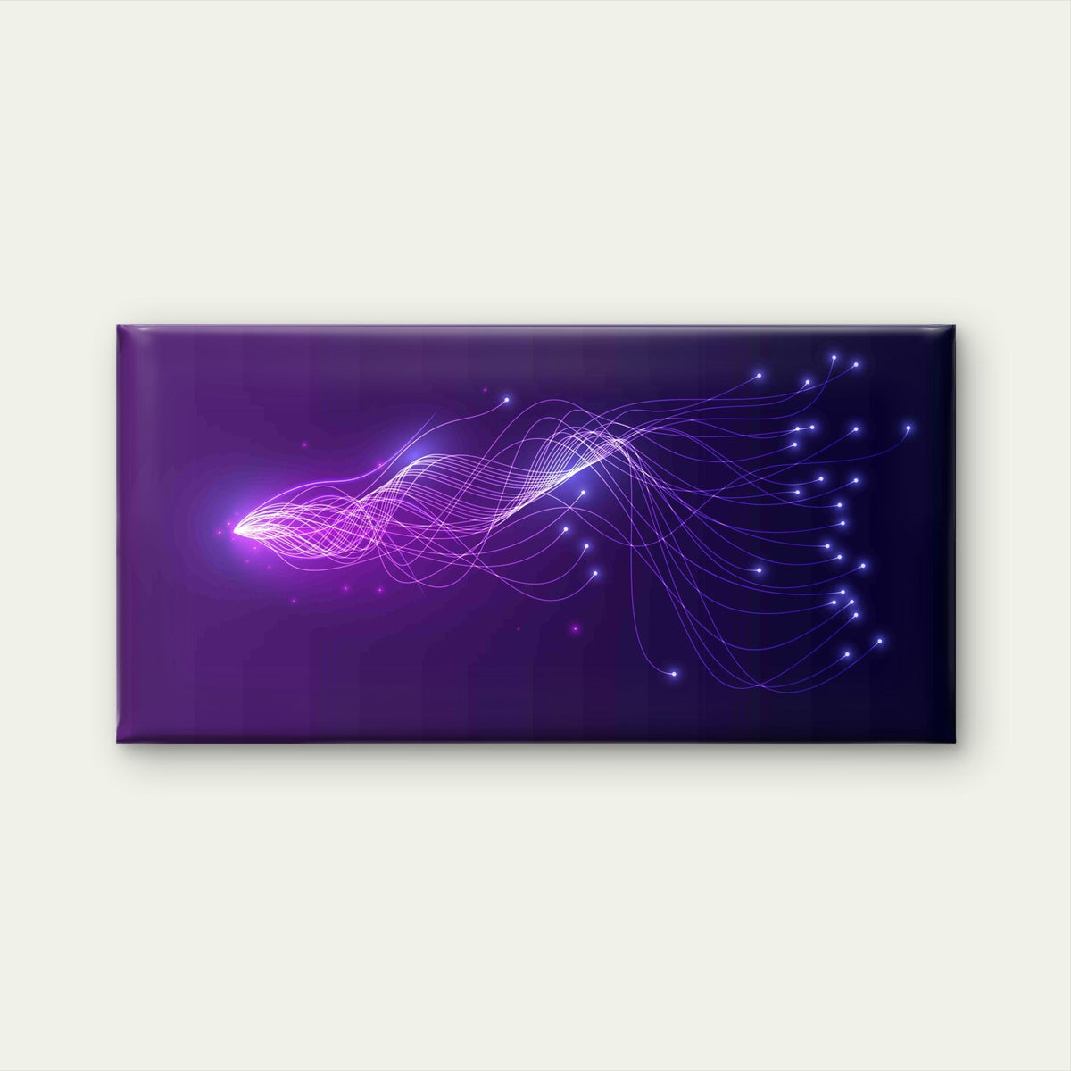 Fiber Optic Cable with Glowing Wall Art Canvas Office Home Room Framed 120x60cm