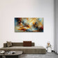 Bold Industrial Geometric Painting Wall Art Canvas Office Home Framed 120x60cm