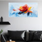 Abstract Expressionist Flower Painting Wall Art wall canvas office home room framed 120x60cm