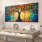 3pcs Ready to Hanging, Art Style Modern Fashion Abstract Tree Scenery Colorful Wall Art Set Canvas Framed 40x60cm - High Quality Print 100% Australian Made Wall Canvas Ready to Hang