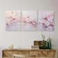 3pcs Blush Pink & Lavender Floral Painting Triptych Dreamy Wall Art Set Canvas Framed 40x60cm - High Quality Print 100% Australian Made Wall Canvas Ready to Hang