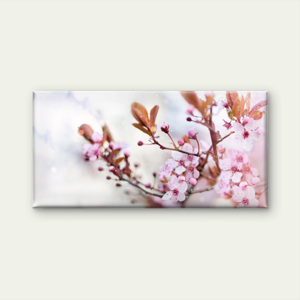 Pink Blossom Spring Beauty Wall Art Canvas Office Home Room Framed 120x60cm