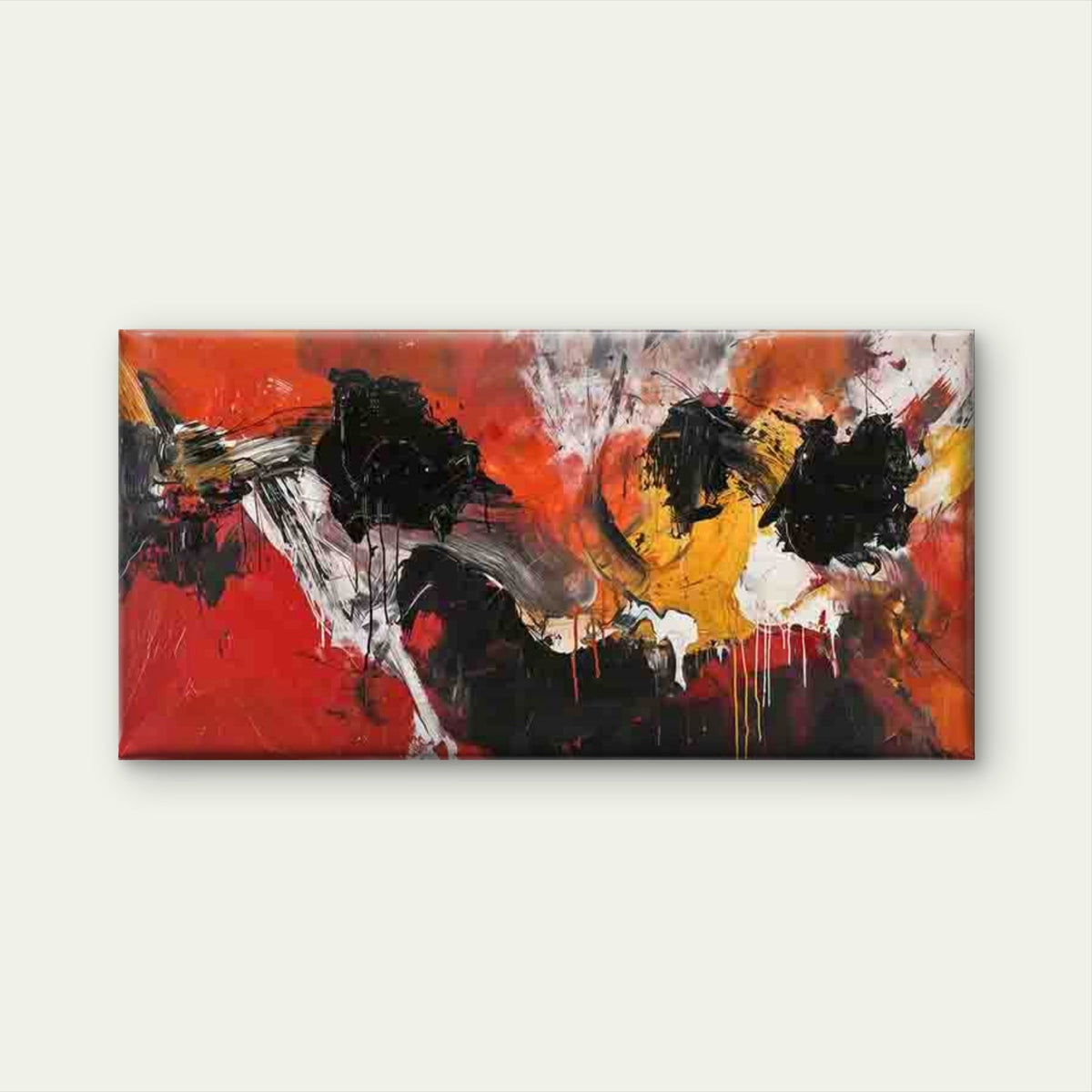 Featuring an Abstract Splash Wall Art Canvas Office Home Room Framed 120x60cm