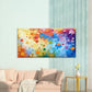 Rainbow Autumn Leaf Collage Wall Art Canvas Office Home Room Framed 120x60cm