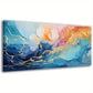 Abstract Golden Foil Vibrant Fantasy Colorful Dynamic Golden Lines Wall Art canvas office home room framed 120x60cm