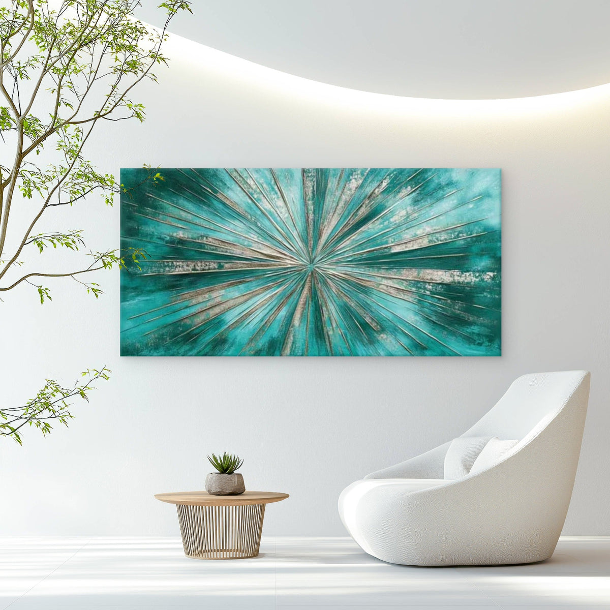 Dynamic Lines Abstract Wall Art Canvas Office Home Room Framed 80x45cm