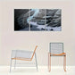 3pcs Winter Scene with Waterfall & Reflections Metal Print Ready to Hang Art