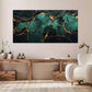 Modern Abstract Golden and Teal Design Wall Art wall canvas office home room framed 120x60cm