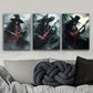 3pcs Death plays Guitar Metal Print Ready to Hang Art