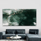 Abstract Green Gold Alcohol Ink Wall Art Canvas Office Home Room Framed 120x60cm