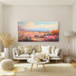 Desert Cactus & Pink Blooms Wall Art Canvas Office Home Room Framed 80x45cm