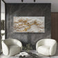 Golden Tree with White Flowers Wall Art Canvas Office Home Room Framed 120x60cm