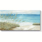 Beach Serene Coastal Sandy Shore & Ocean Waves Wall Art canvas office home room framed 120x60cm