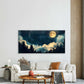 Night Sky Moon & Clouds Wall Art Canvas Office Home Room Framed 120x60cm
