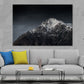 B&W Mountains Hills With Dark Skies Print 100% Australian Made Stretched Canvas Ready to Hang - BW-108