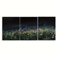 3pcs Sky Stars Meadow Flowers Boho Metal Print Ready to Hang Art