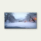 Baekyangsa Temple Falling Snow Naejangsan Mountain Korea Wall Art Canvas Office Home Room Framed 80x45cm