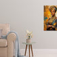 Painting Of a Woman Wearing a Turban Print 100% Australian Made 40x60cm Stretched Canvas Ready to Hang