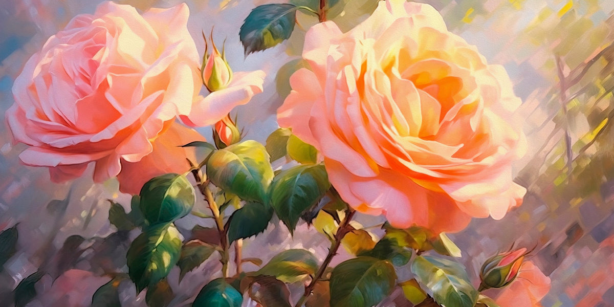 Pink Rose Flower Bouquet Wall Art Canvas Office Home Room Framed 120x60cm