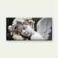 Cherub Angel Sleeping Statue Rose Wall Art Canvas Office Home Framed 120x60cm