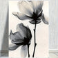 Abstract Modern Black & White Flower Print 100% Australian Made 40x60cm Stretched Canvas Ready to Hang