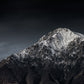 B&W Mountains Hills With Dark Skies Print 100% Australian Made Stretched Canvas Ready to Hang - BW-108