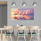 Modern Abstract Flamingo Sunset Wall Art wall canvas office home room framed 120x60cm