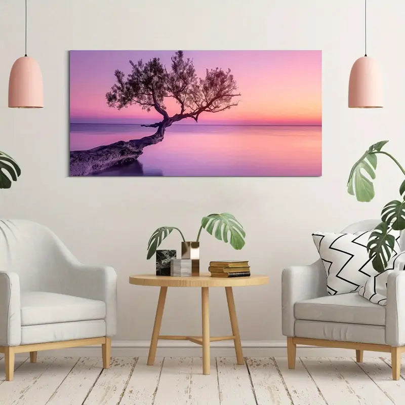 Beach Ocean Sunset Coastal Seaside Wall Art canvas office home room framed 120x60cm