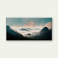 Misty Valley Morning Mountain Wall Art Canvas Office Home Room Framed 120x60cm