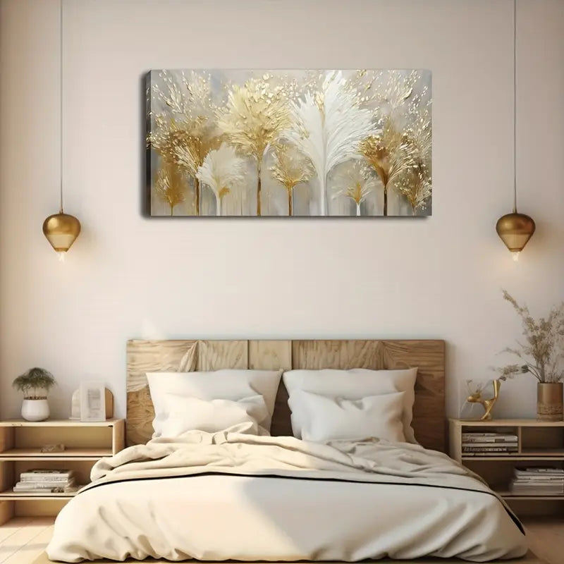 Made Of Golden Feathers Wall Art Canvas Office Home Room Framed 120x60cm