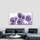 Elegant Purple Floral Anemone Wall Art Canvas Office Home Room Framed 120x60cm