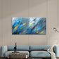 Aqueous Motion In Slate Wall Art Canvas Office Home Room Framed 80x45cm