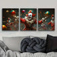3pcs Clown Party Design Metal Print Ready to Hang Art