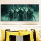 3pcs Antler Devil Painting Metal Print Ready to Hang Art