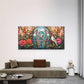 White Bird Floral Arch Wall Art Canvas Office Home Room Framed 120x60cm