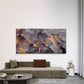 Abstract Gold And Grey Flow Wall Art Canvas Office Home Room Framed 120x60cm