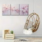 3pcs Blush Pink & Lavender Floral Painting Triptych Dreamy Wall Art Set Canvas Framed 40x60cm - High Quality Print 100% Australian Made Wall Canvas Ready to Hang