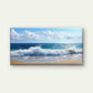 Waves and Seagulls Beach Wall Art Canvas Office Home Room Framed 80x45cm