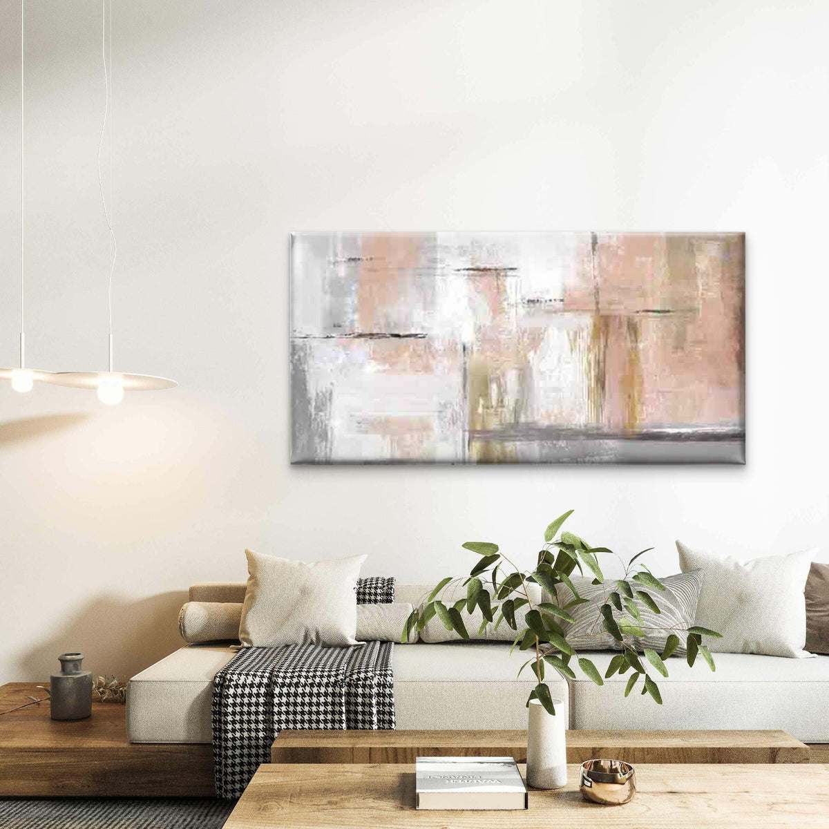 Abstract Artwork Featuring Soft Wall Art Canvas Office Home Room Framed 120x60cm