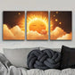 3pcs Whimsical Sun Metal Print Ready to Hang Art