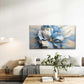 Blue And White Floral Design Wall Art Canvas Office Home Room Framed 120x60cm
