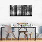 Black & White Foggy Forest Big Trees Nature Wall Art canvas office home room framed 120x60cm