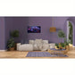 Vibrant Purple Floral Swirls Wall Art canvas office home room framed 120x60cm